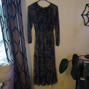 Enfocus Studio women's chic leopard print maxi dress Size 6